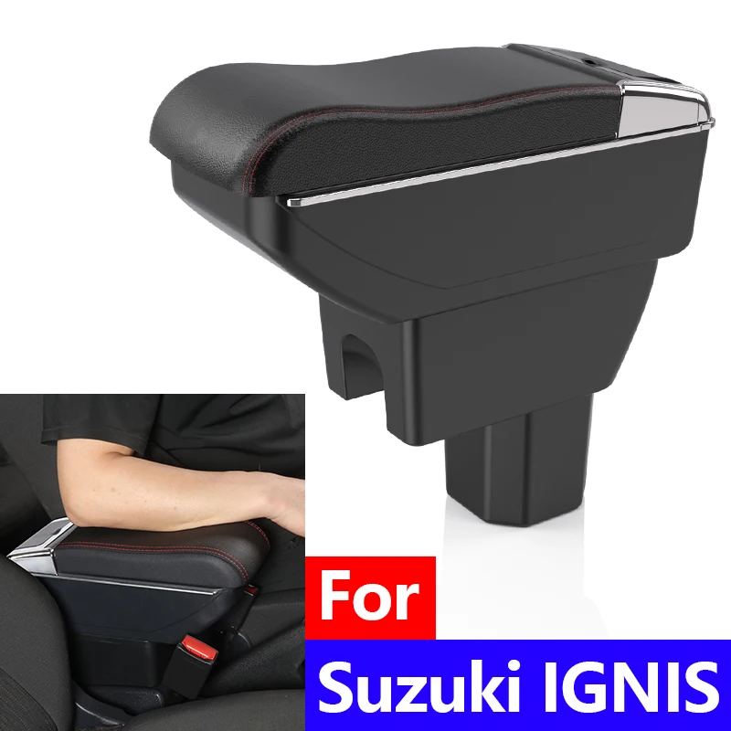 

Аксессуары для модификации автомобиля, подходящие для Suzuki Ignis, внутренний подлокотник, ящик для хранения, центральная консоль, черный, 1 комплект, простота установки