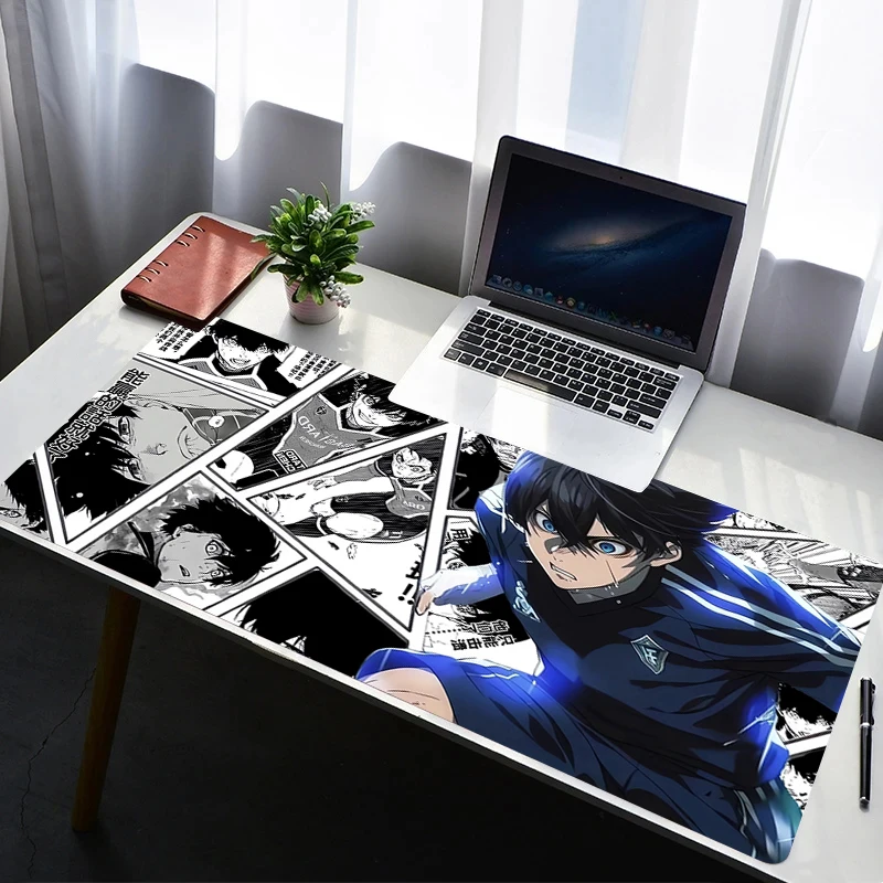 

Mouse Pad PC Non Slip Rubber Anime Mousepad Laptop Gamer Cabinet Keyboard Pad B-blue Lock Office Computer Gaming Desk Mouse Mat