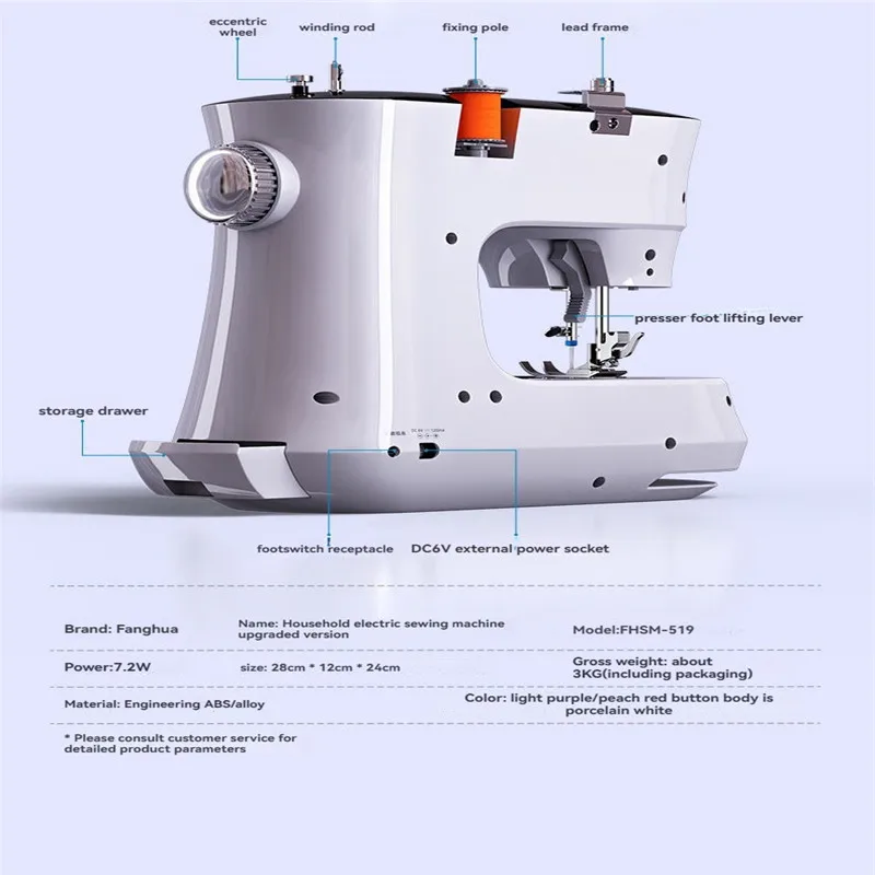 Fully automatic Overlock Sewing Machine, household electric convenient, small desktop, multifunctional dining, thick sewing mach