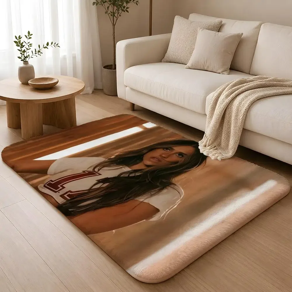 T-Tate McRae Singer Floor Mat Machine Washable Soft Flannel Area Rug, Non-Slip Absorbent Floor Mat for Living Room Bedroom