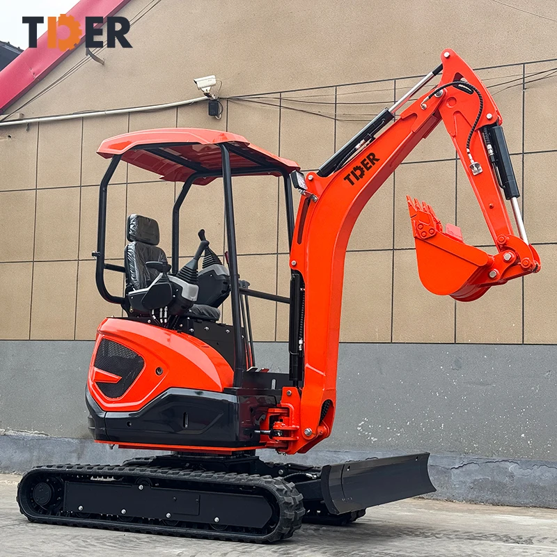 TDER New Brand Kubota Engine 2500kg 2.5ton 2.5t 2.5 t 2.5 Ton Diesel Micro Bagger Mini Crawler Digger Excavator Price