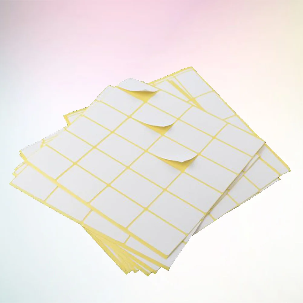 15Pcs Blank Self Adhesive Paper Stickers for Office School Home Organization Label 25x42mm Blank Stickers Paper Label