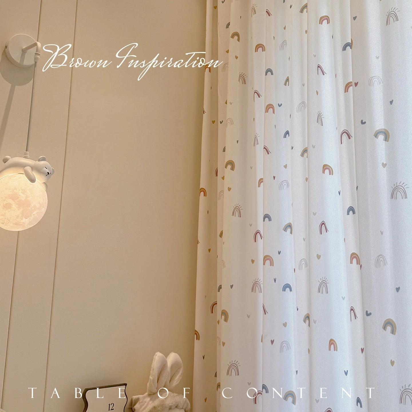 Custom Size Cream Rainbow Dopamine Room Bedroom Children's Fun Gauze Curtain Light-transmitting Opaque Window Screen Sheer