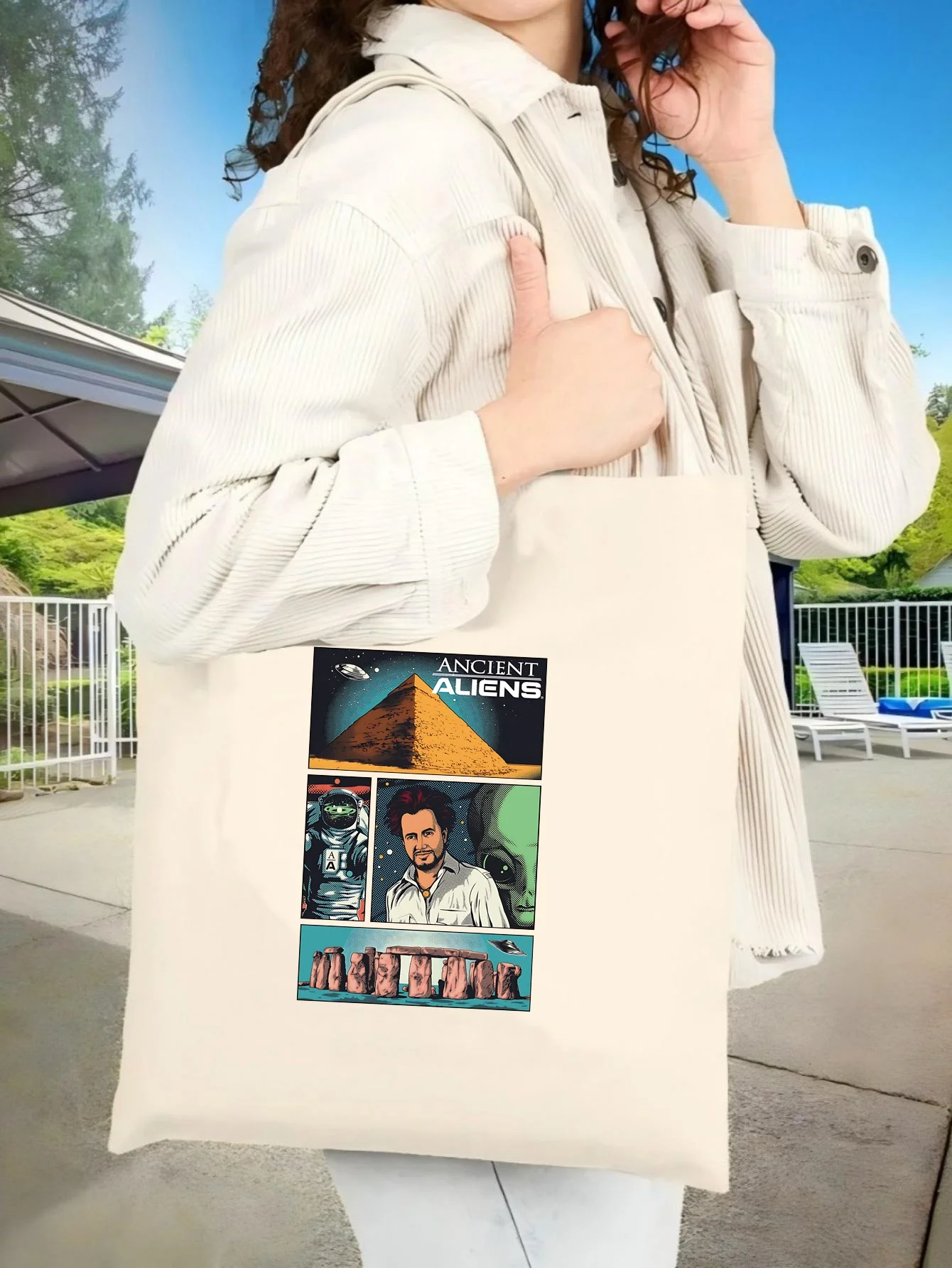 

Сумка-тоут из холщовой ткани ANCIENT ENS 2026, новинка, унисекс, вместительная, прочная, многоразовая, многофункциональная, на плечо, для повседневного использования/путешествий