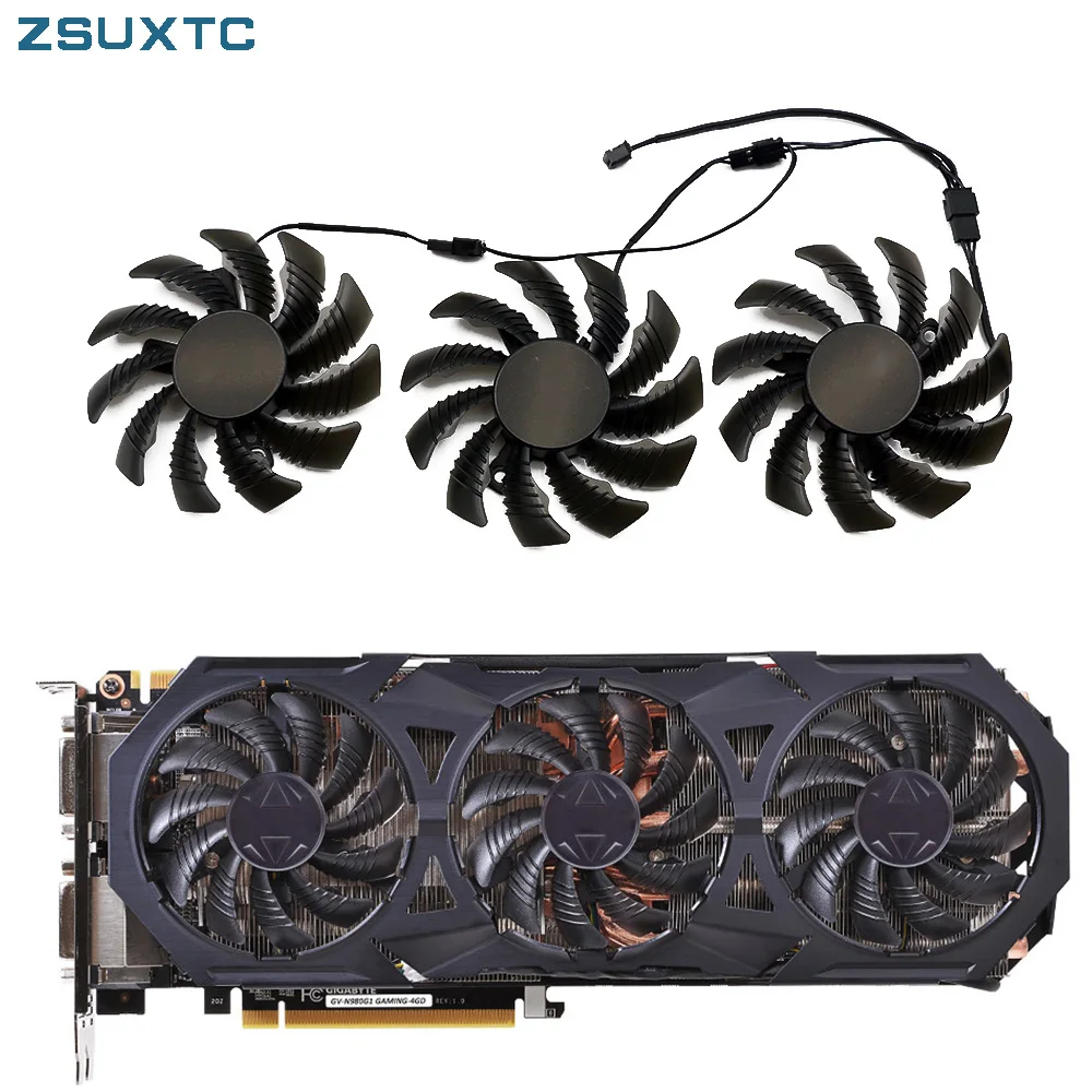 75MM 2/3pin GTX970 wentylatory chłodnicy PLD08010S12H dla kart graficznych Gigabyte GTX 970 Windforce G1 jako zamiennik chłodnicy procesora