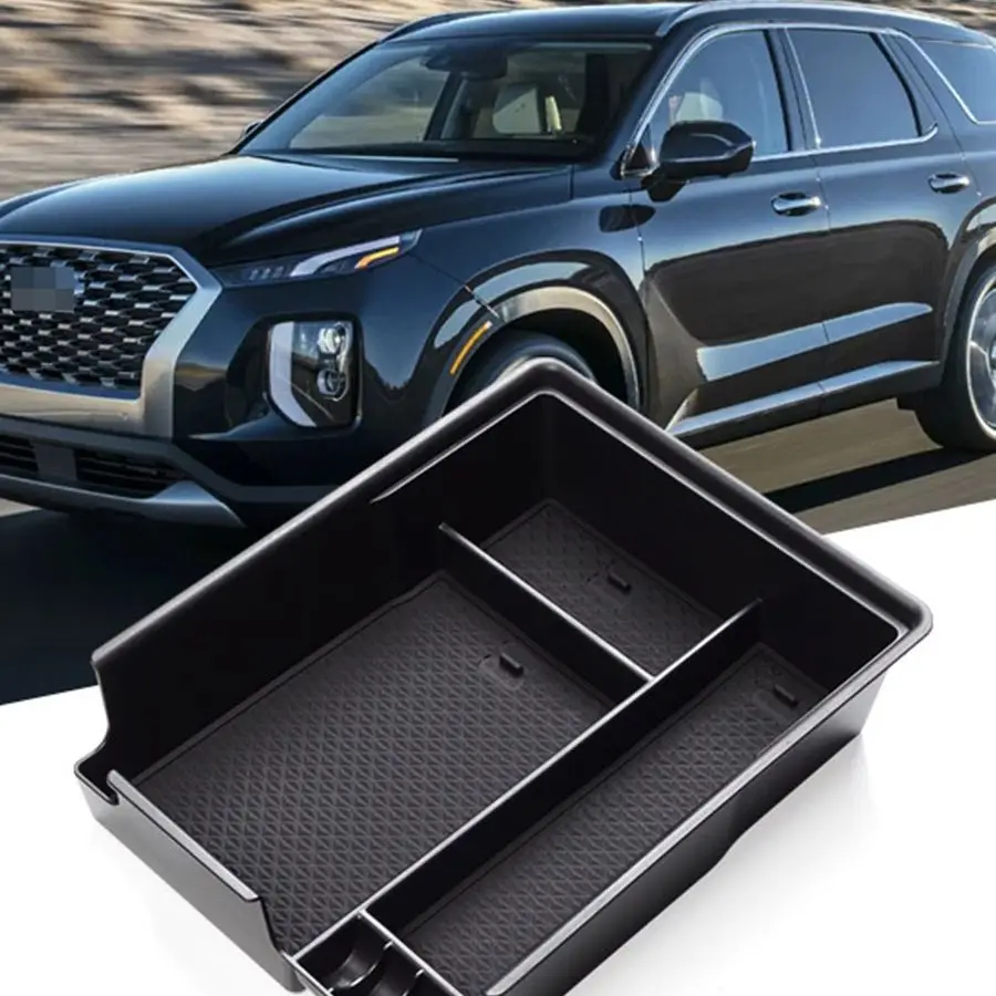 Caja de almacenamiento de reposabrazos Central para coche para Hyundai Palisade LX2 2020, consola Central, organizador flocado, contenedores,