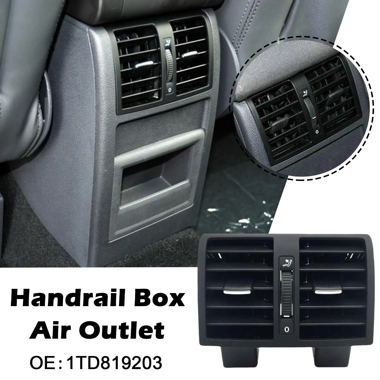 

Новая задняя черная решетка воздуховыпускного отверстия переменного тока для VW Touran 1T 1T1 1T2 1T3 для Caddy 2003-2015, вентиляционное отверстие кондиционера A/C