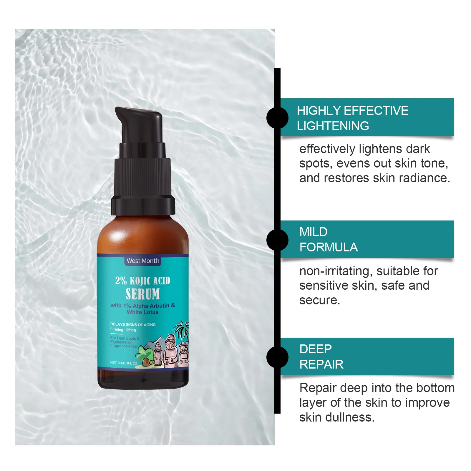 لوشن ترطيب الشتاء للوجه للبشرة الجافة مصل ترطيب مهدئ مع النياسيناميد للبشرة الحساسة غير دهني 30 مل