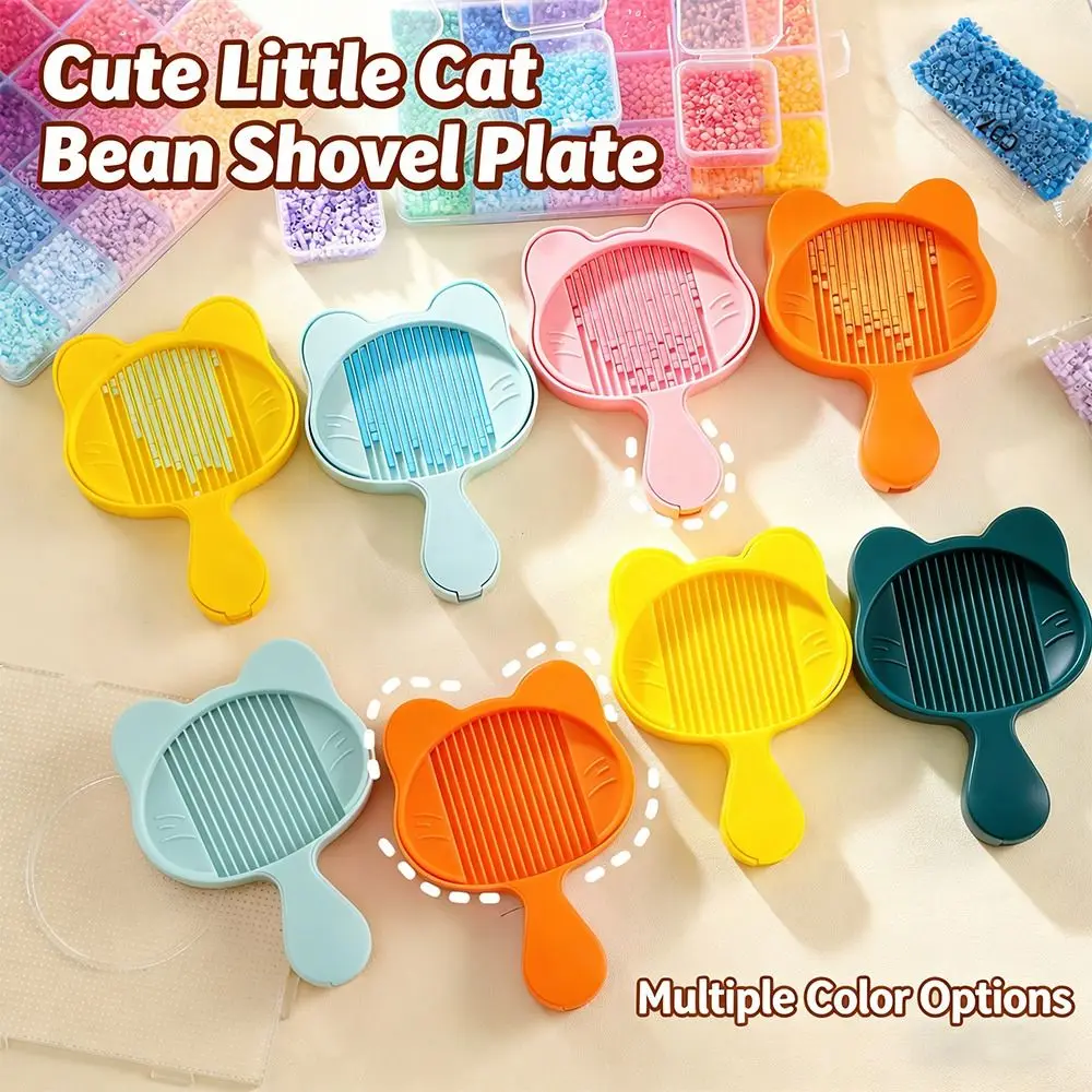 DIY Handmade Bean Shovel Plate Plastic Beads Mini 2.6mm Fuse Bean Shovel Cat Shape Handheld Perler Bead Tool Handmade Beads