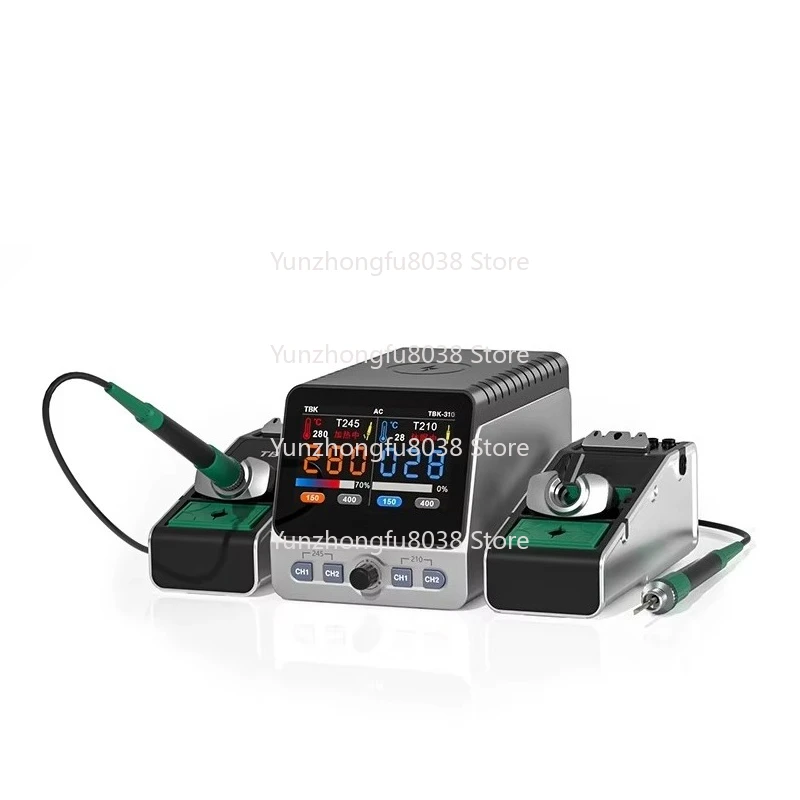 310 Dual-channel Fast Soldering Iron, C210 & C245 Fast Preheating, 20w Wireless Charging