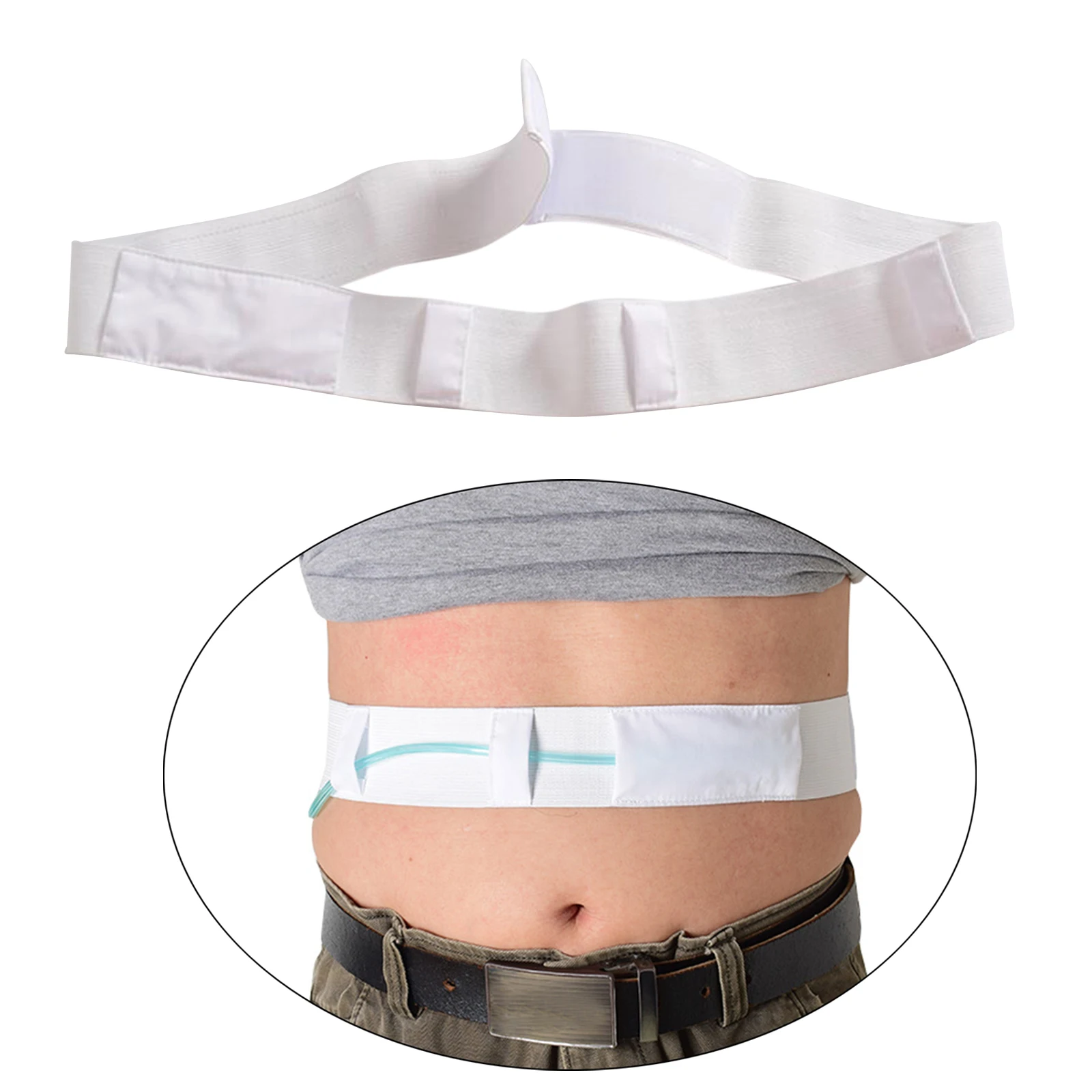 Abdominal Dialysis Belt Adjustable Supplies Accessories Comfortable Soft Protection Belt for Peritoneal Care Patients Women Men