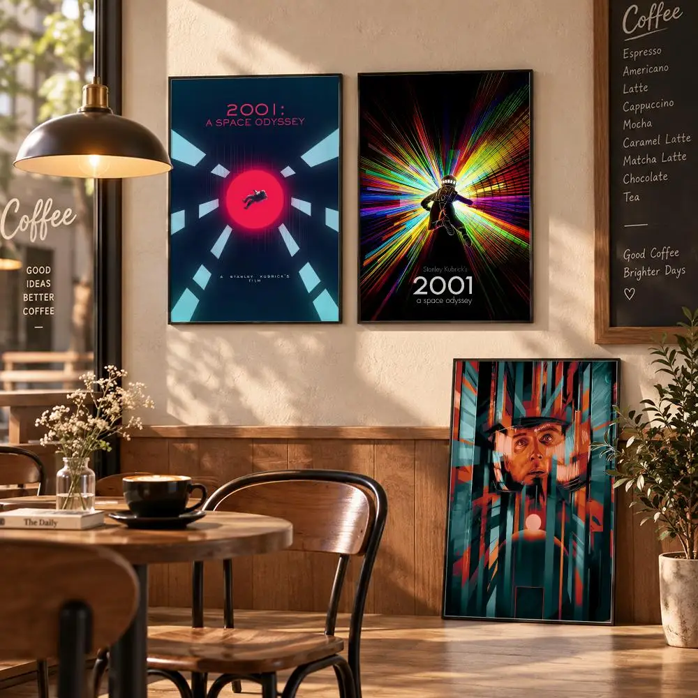 2001 A Space O-Odyssey Poster Stickers Painting Mural HD Wall Decals for Bedroom Living Room Home Self-Adhesive Decor Gift