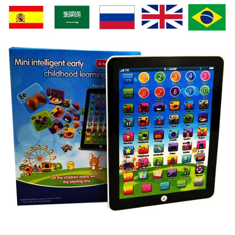 Simulation Mini Tablet Laptop Early Education Machine Gift For Children Educational Toy Early LearningTablet Kids Learning Pad