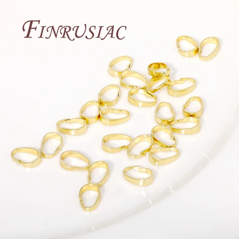 18K Gold Plated Pendant Clips For Necklace,Pendant Clip Clasp,Melon Seeds Buckle,DIY Necklaces Connector,Jewelry Accessories image 6