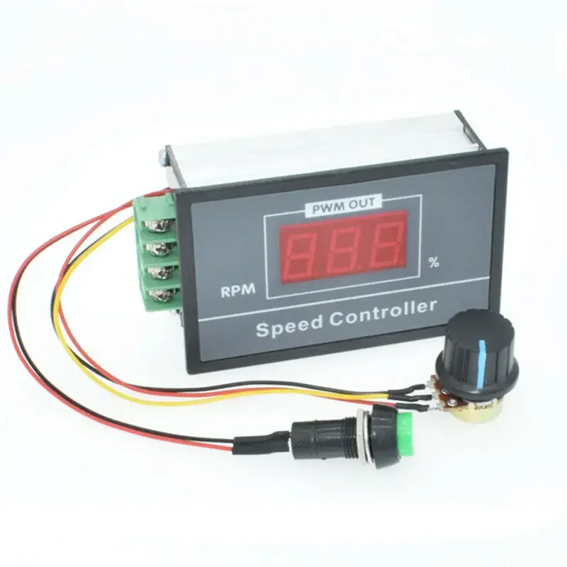 30A DC 6V-60V 12V 24V 48V Digital LED Display PWM DC Motor Controller Speed Regulator 0~100% Adjustable Control Governor