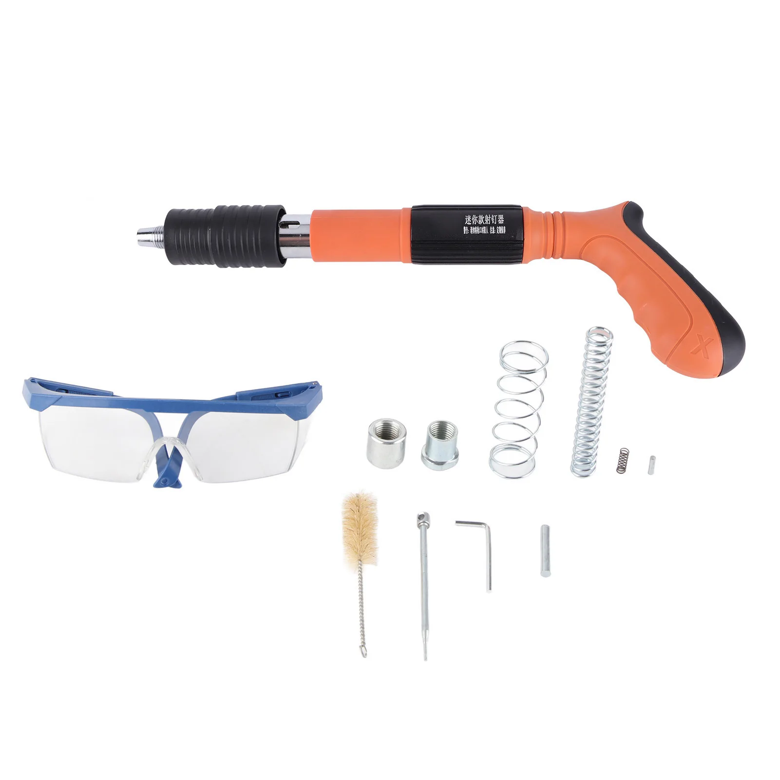 Liquidazione Mini macchina per sparare le unghie manuale in acciaio per macchina per sparare le unghie in acciaio portatile regolabile in plastica fai da te a soffitto