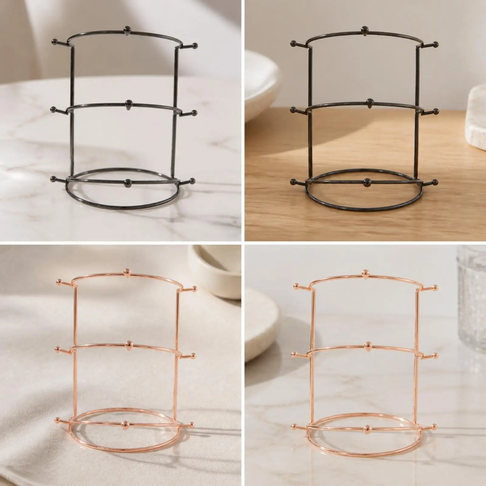 Three-Tier Crown and Jewelry Display Rack Versatile Three-Tier Crown Display Rack Detachable Tiered Jewelry Stand Freestanding