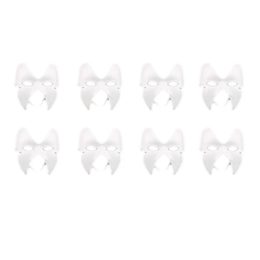 

8 Pcs Halloween Blank Mask Men and Women Pulp Costume Party White Masks DIY Unpainted