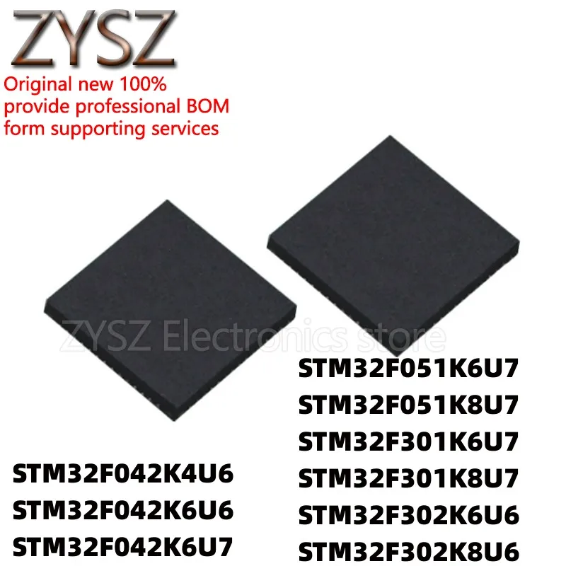 

Микросхема STM32F042K4U6 32F051K6U7 32F301K8U7 K6U6 32F302K8U QFN32, 1 шт.