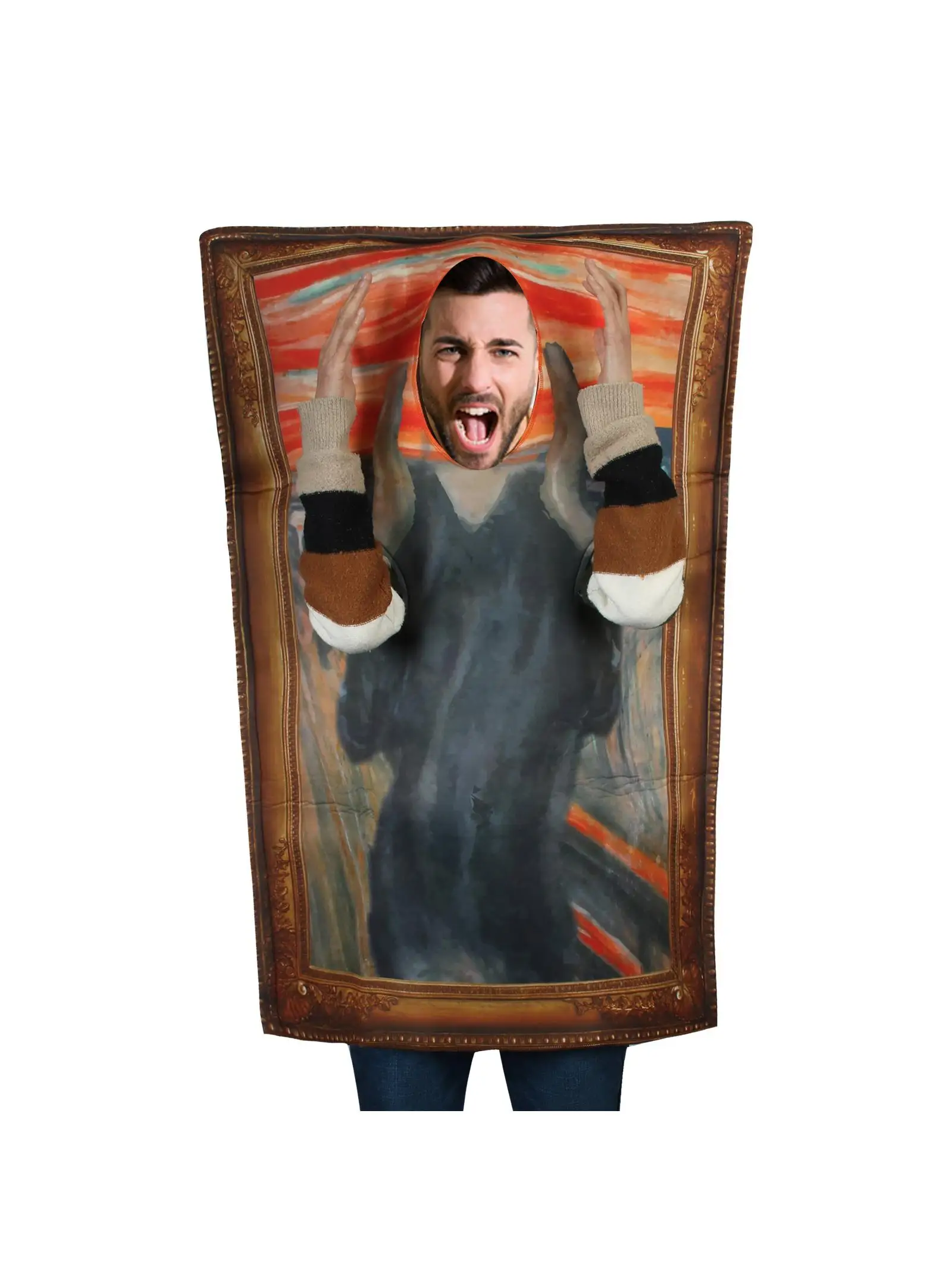 Halloween Grappig kostuum Par Prestatiekleding Prank Muurschildering Kostuum Campus Evenement Prestatiepak Etnische kleding voor dames