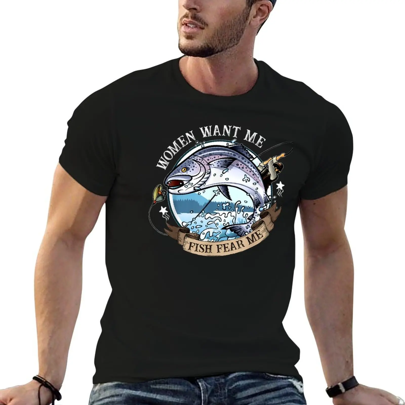 Fish Want Me Women Fear Me,fish fear gifts T-Shirt Anti-Perspiration Workout Top