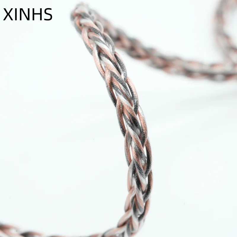 XINHS F14 8-adriges 7N versilbertes OCC+Graphen OCC Kopfhörer-Upgrade-Kabel – Detail 2