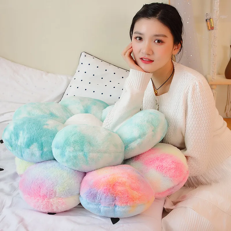 Bellissimo cuscino in peluche a forma di fiore, peluche floreale colorato, cuscino imbottito per piante da fiore super morbido, compagno di sonno della fidanzata