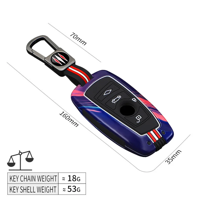 Car key case cover suitable for BMW 1/3/7 series 320li/520/525li/730li remote key protective shell replacement shell accessories