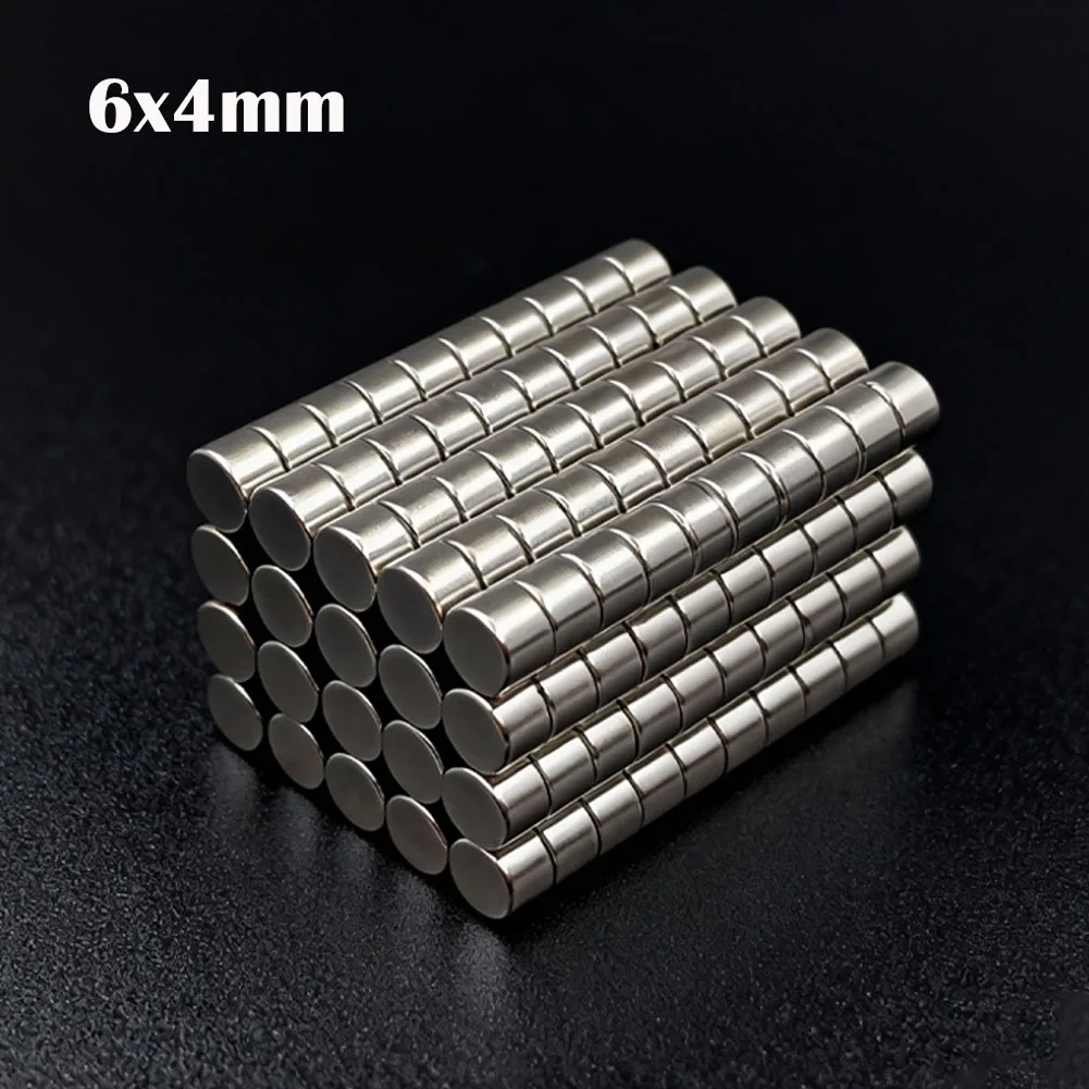 10-200Pcs 6x4mm Super Powerful Round Magnet Neodymium Magnets  N35 NdfeB Strong Magnet Permanent Magnetic Imanes Magnetic Sheet