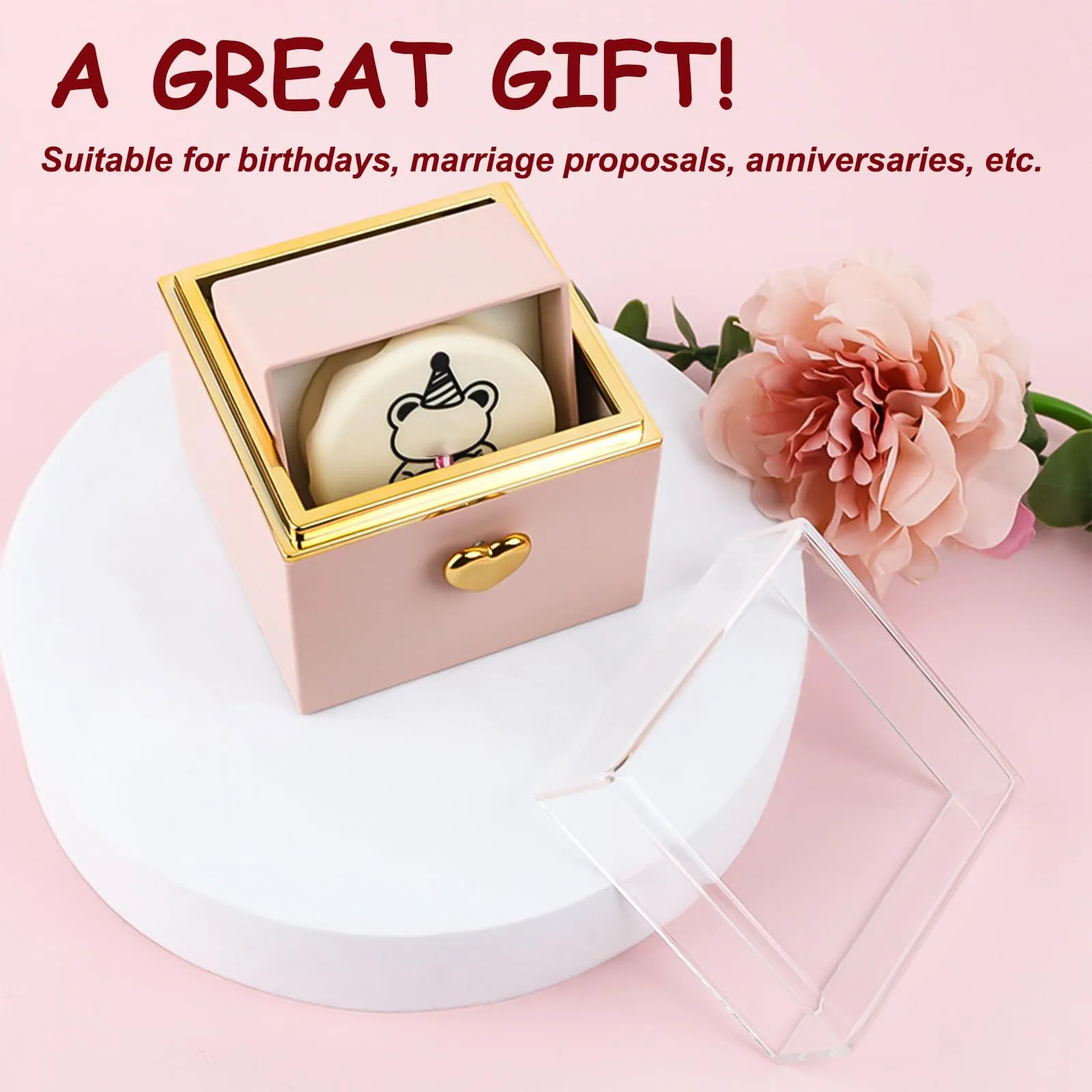 الإبداعية الدورية صندوق مجوهرات لطيف الدب كعكة صندوق حلقة قلادة صندوق جودة عالية عيد الحب عيد ميلاد مهرجان هدية #2