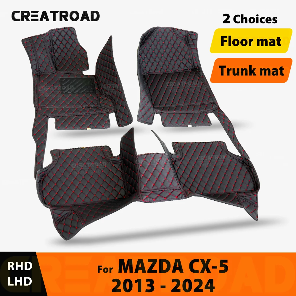 For Mazda CX-5 2013-2024 2023 2022 2021 2020 2019 2018 2018 2016 15 Car Floor Mats Custom Foot Carpet Cover Interior Accessories