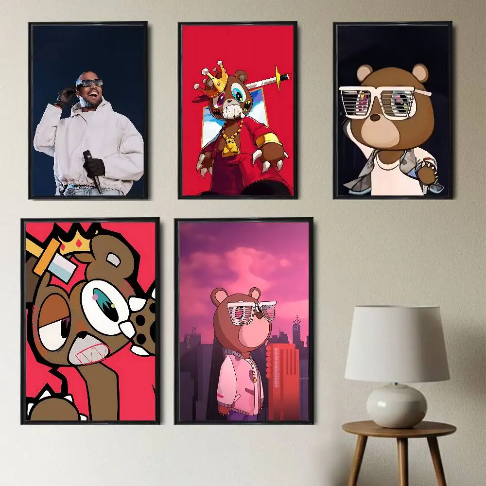 

Ye Dropout Bear BULLY Kanye West Poster Prints Wall Art Picture Painting Gift Living Room Restaurant Bar Large Dec Sticker