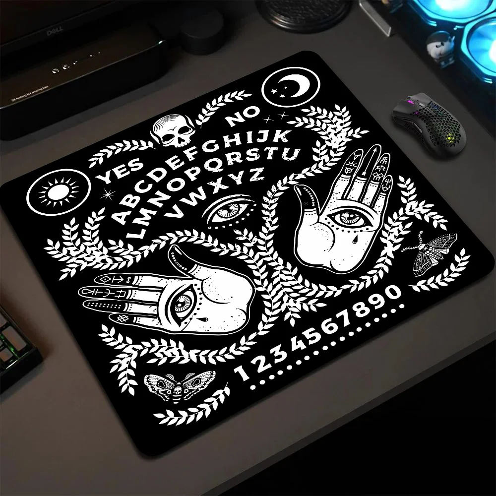 Halloween Ouija Board Mousepad Small LockEdge Mouse Pad For Gamers Computer Desk Pad Rectangular Anti-slip Rubber