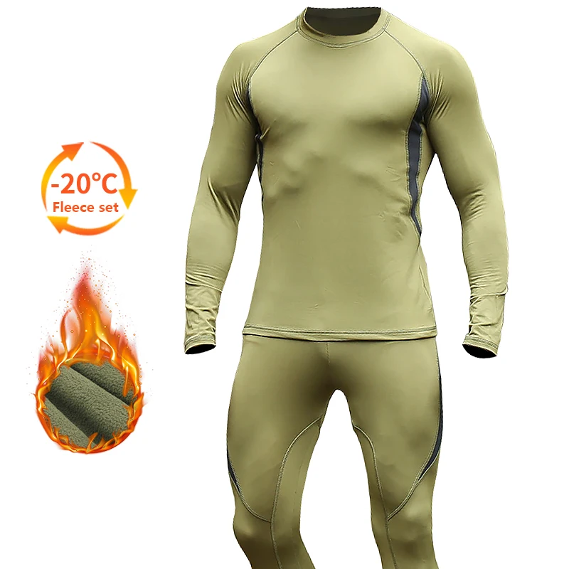 Mege Tactical Uniform Winter Thermal Underwear Sets Outdoor Quick Drying Tactical Long Johns Military Compression Fitness clothi