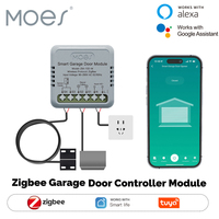MOES Tuya Zigbee Garage Door Controller Module Smart Home Real-time Notifcation App Remote Control Works With Alexa Google Home