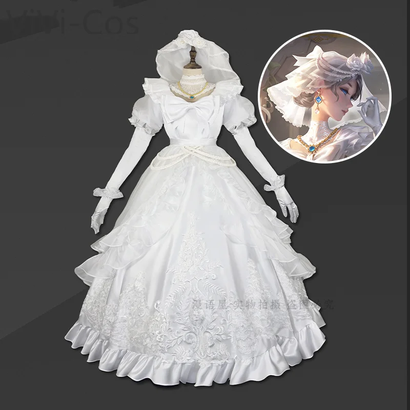 ViVi-Cos Identity V Marie Bloody Queen QiZhen Fashion Game Suit Cosplay Costume Elegant Dress Halloween Party Role Play Outfit