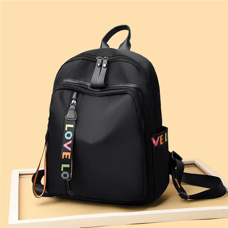 Fashion Schoolbag Waterproof Anti-theft Durable Oxford Cloth Lightweight Adjustable Straps For Female Teenage Student Backpack