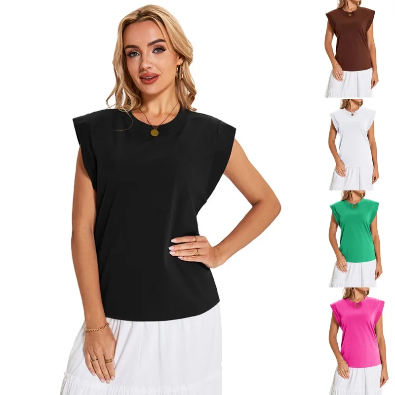 

Loose Short Sleeve Crew Neck T-Shirt Women's Top Spring Summer New Style Cotton Regular Sleeve Chinese Production Fashion Women