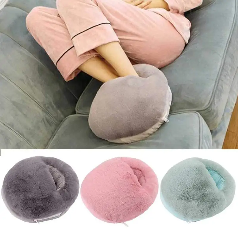 

Электрическая грелка для ног, грелка с постоянной температурой, мягкая плюшевая моющаяся зимняя теплая грелка для ног для дома, спальни, грелка для ног