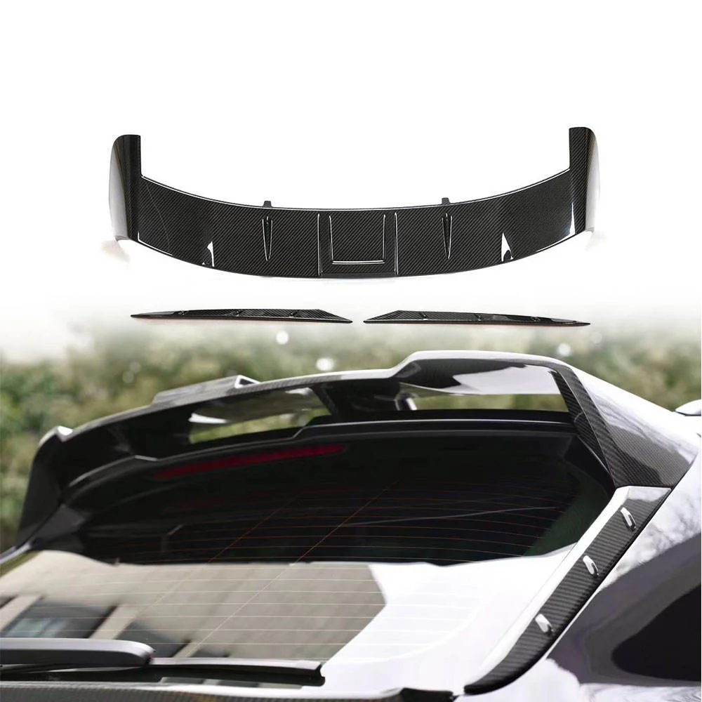 Dry Pure RS6 Carbon Fiber Rear Roof Spoiler Wing for AUDI RS6 Avant C8 2019-2021
