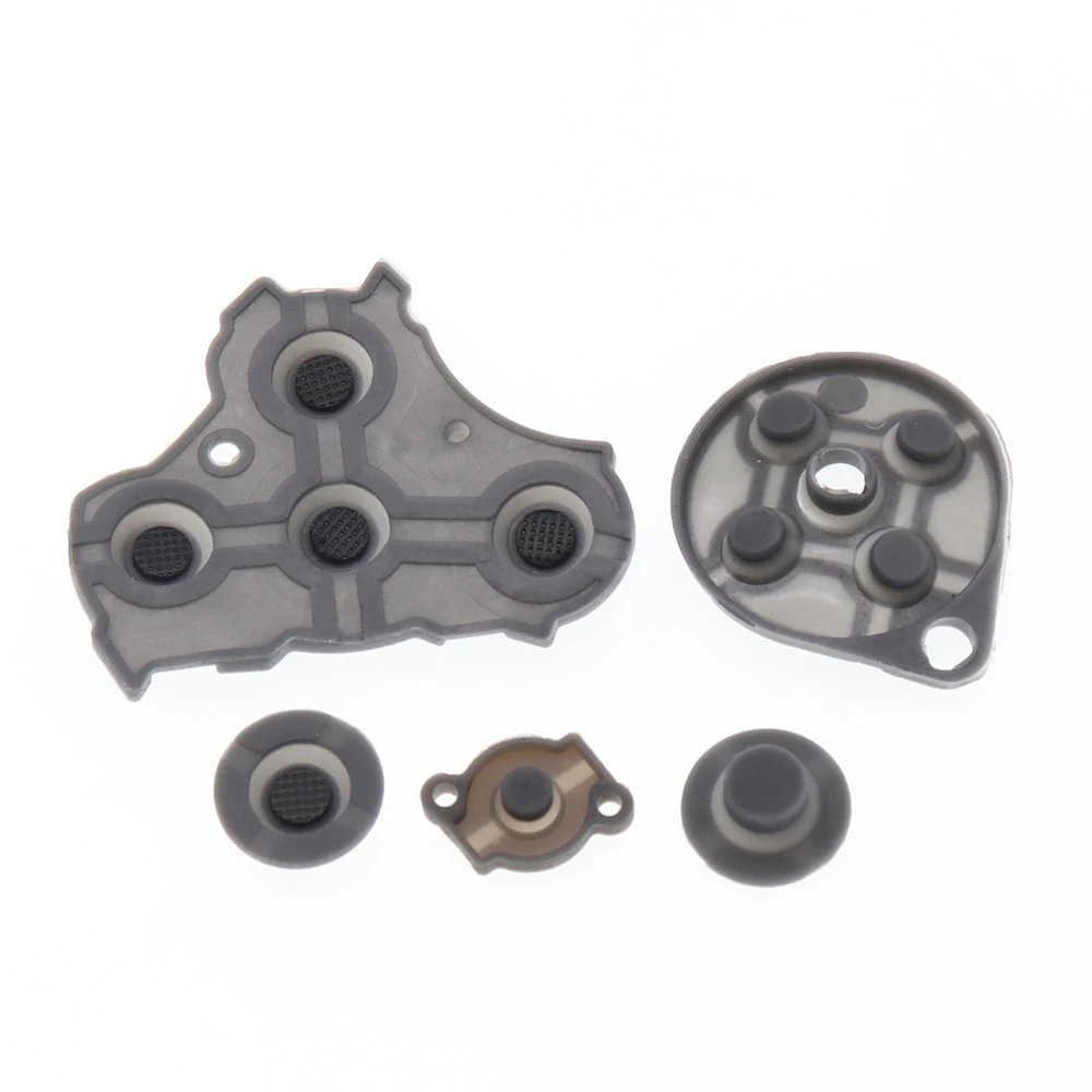 10 セット/ロットブラックグレー色コントローラ導電性ゴムパッド ngc 用ゲームキューブ部品