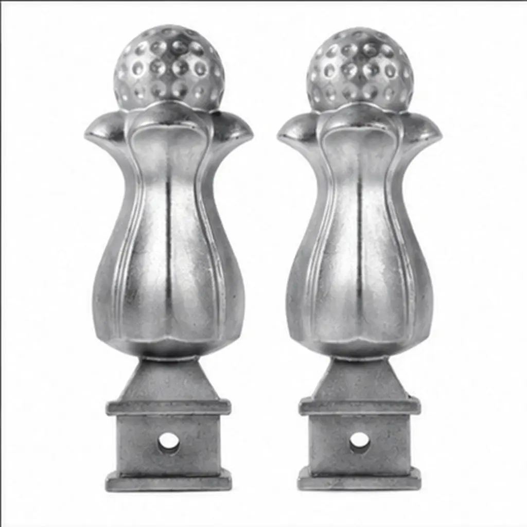 2Pcs Outdoor Aluminum Fence Finials Decorative Spear Post Caps Replacement Fence Toppers Garden Yard Yard Decorations
