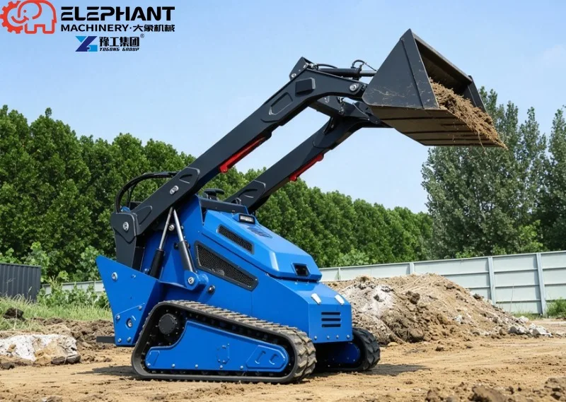 25Hp Diesel Tracked Skid Steer Loader Euro5 EPA CE Certified Mini Equipment For Narrow Farm Construction Sites