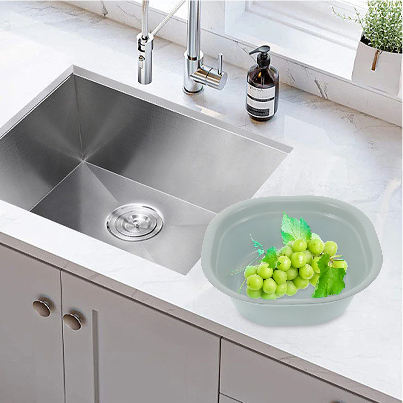 

Large Square Thickened Plastic Wash Basin Multi-Purpose for Kitchen Laundry Bathroom Durable Plastic Basin for Washing Foot Soak