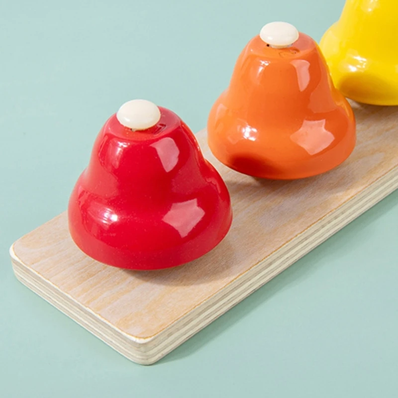 8 Note Handbells Desk Bells Colorful Hand Bells Percussion Instrument Musical Teaching Toy Gift for Toddler, Kid, Adults