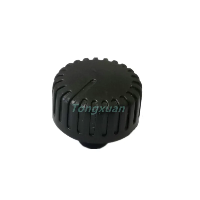 Perilla de interruptor de codificador de potenciómetro, 5 piezas, rayas de plástico, tapa negra, 21x19MM, eje de ciruela, 6MM