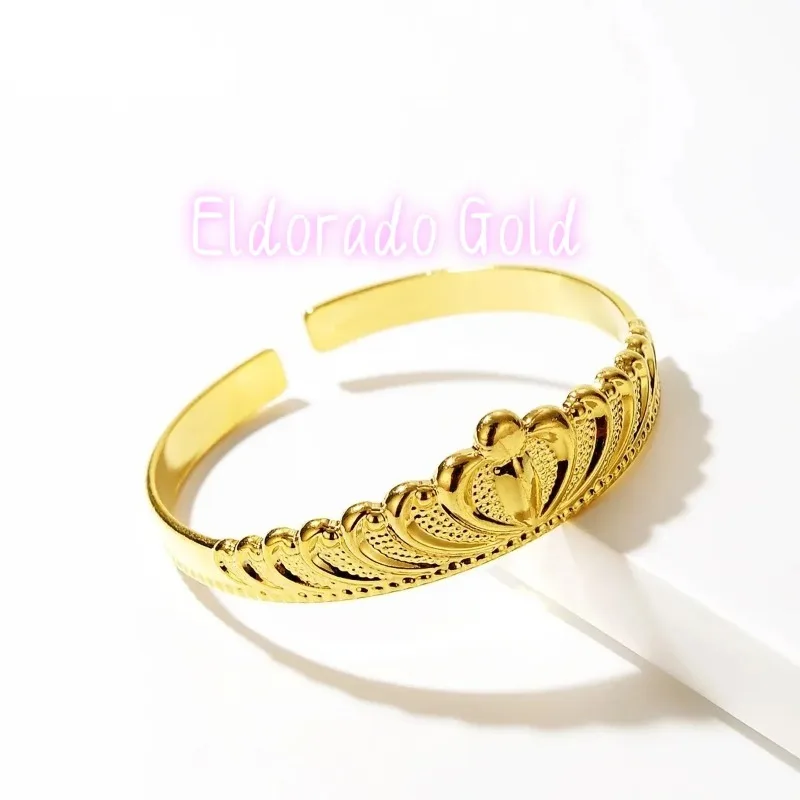 

Eldorado Eldorado Eldorado 9999 Genuine 24K Genuine High-end Crown Bracelet With Adjustable Opening Bracele