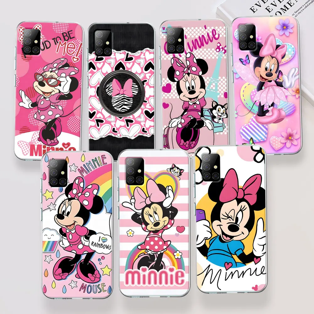 Mickey Minnie Mouse Case for Samsung Galaxy A54 A14 A51 A31 A53 A52 A12 A15 A25 A35 A55 A21s A24 A41 A23 Clear Soft Phone Cover