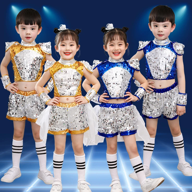 

Girls Shiny Ponytail Fringe Latin Jazz Dance Jumpsuit with Boy Shorts Stage Performance Dress for Children Cha Cha Samba
