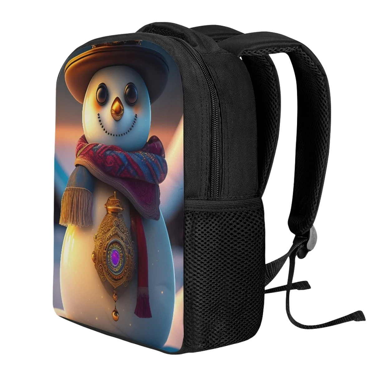 Bonito boneco de neve dos desenhos animados imprimir sacos de escola para meninas meninos crianças saco criança bookbag adolescente escola mochila alta qualidade estudante